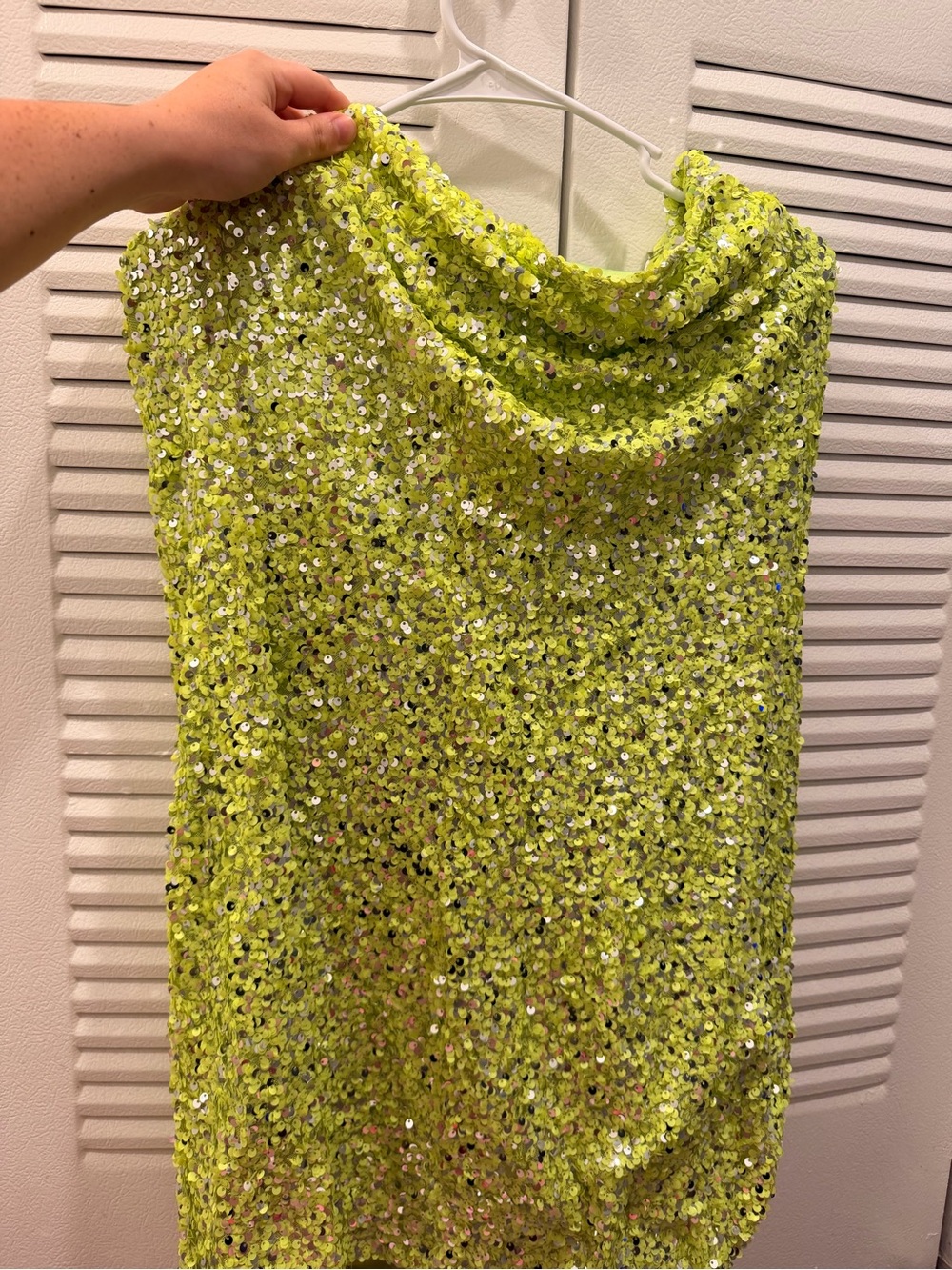 Ever New Neon Lime Sequin Dress